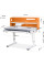Дитячий стіл Mealux Denver Plus Orange (арт.BD-660 OR Plus) - стільниця біла / накладки помаранчеві (коробок-1 шт.)