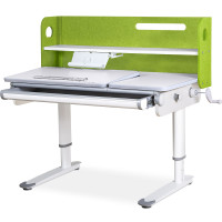 Дитячий стіл Mealux Denver Plus Green (арт.BD-660 Z Plus) - стільниця біла / накладки зелені (коробок-1 шт.)