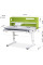 Дитячий стіл Mealux Denver Plus Green (арт.BD-660 Z Plus) - стільниця біла / накладки зелені (коробок-1 шт.)