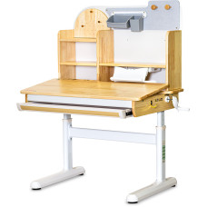 Дитячий стіл Mealux Timberdesk S (арт. BD-685 Wood S) - стільниця дерево / ніжки білі (коробок 1 шт.)