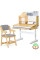 Комплект стіл Mealux Timberdesk S+ крісло Mealux Carlo (арт. BD-685 Wood S+KD-050 G) - стільниця дерево / оббивка сіра (коробок 2 шт.)