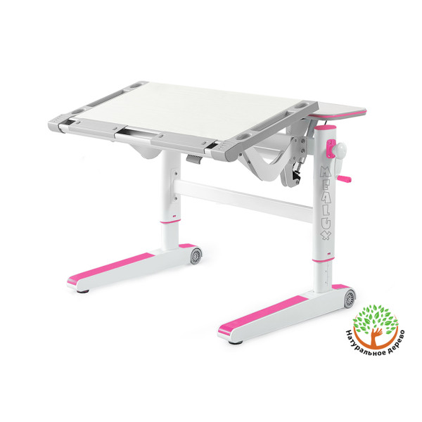Дитячий стіл Mealux Ergowood M Multicolor TG (арт. BD-800 TG/MC) - стільниця береза / накладки на ніжках сірі (коробок-2 шт.)