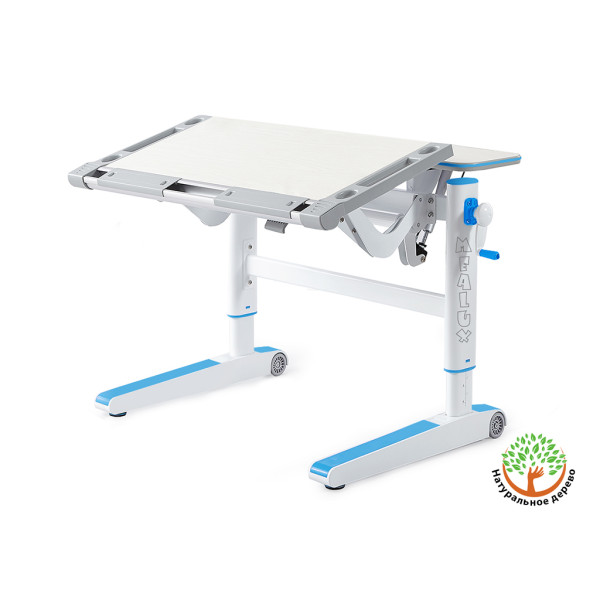 Дитячий стіл Mealux Ergowood M Multicolor TG (арт. BD-800 TG/MC) - стільниця береза / накладки на ніжках сірі (коробок-2 шт.)