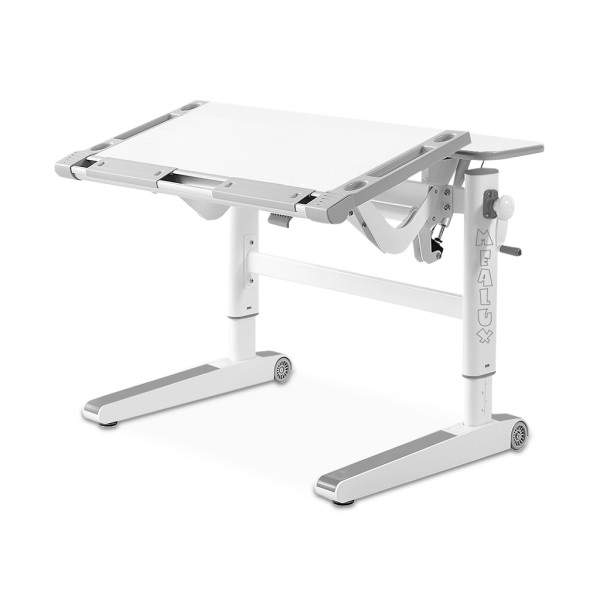 Дитячий стіл Mealux Ergowood L Multicolor W (арт. BD-810 W/MC) - стільниця біла / накладки на ніжках сірі (коробок-2 шт.)