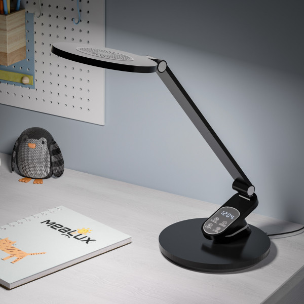 Лампа світлодіодна Mealux DL-410 Black (арт. BL1235 Black) - колір пластика чорний (коробок-1 шт.)