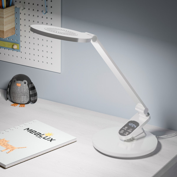Лампа светодиодная Mealux DL-410 White (арт. BL1235 White) - цвет пластика белый (коробок-1 шт.)