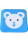 Подушка для стільця BL (арт. Cusion BL Teddy) - колір тканини блакитний з ведмедиком