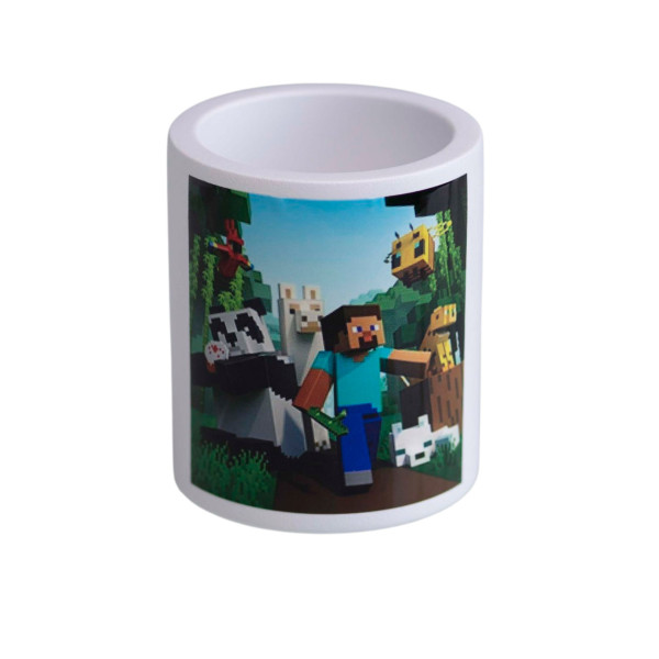 Стакан-органайзер Cute  МАЛЮНОК бiлий Стандарт Minecraft 3