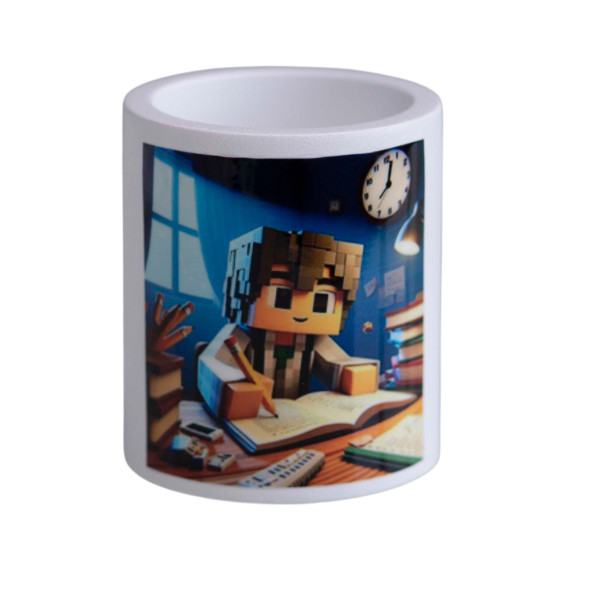 Стакан-органайзер Cute  МАЛЮНОК бiлий Стандарт Minecraft Школяр