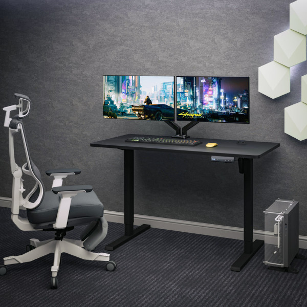Стол Mealux PowerDesk Energy Black c электрорегулировкой высоты (арт. EVO-201 Energy B/B) - столешница черная / ножки черные (коробок-2 шт.)
