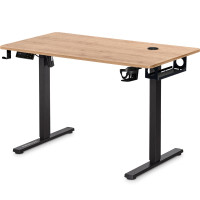 Стол Mealux PowerDesk Energy Mahogany c электрорегулировкой высоты (арт. EVO-201 Energy Mahogany/B) - столешница красное дерево / ножки черные (коробок 2 шт.)