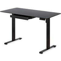 Стол Mealux PowerDesk Glass Black c электрорегулировкой высоты (арт. EVO-201 Glass/Black) - столешница стекянная / черный (коробок 2 шт.)