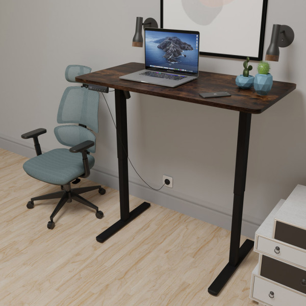 Стол Mealux PowerDesk Lite Antique c электрорегулировкой высоты (арт. EVO-201 Lite Antique / B) - столешница античная / ножки черные (коробок 2 шт.)