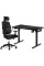 Комплект Mealux PowerDesk Lite Black + Leo Air Plus Black (арт. EVO-201 Lite B/B +Y 546 KB) - стільниця чорна / оббивка чорна (коробок 3 шт.)