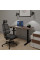 Комплект Mealux PowerDesk Lite Walnut + Leo Air Plus Black (арт. EVO-201 Lite Walnut /B +Y 546 KB) - столешница дерево / обивка черная (коробок 3 шт.)
