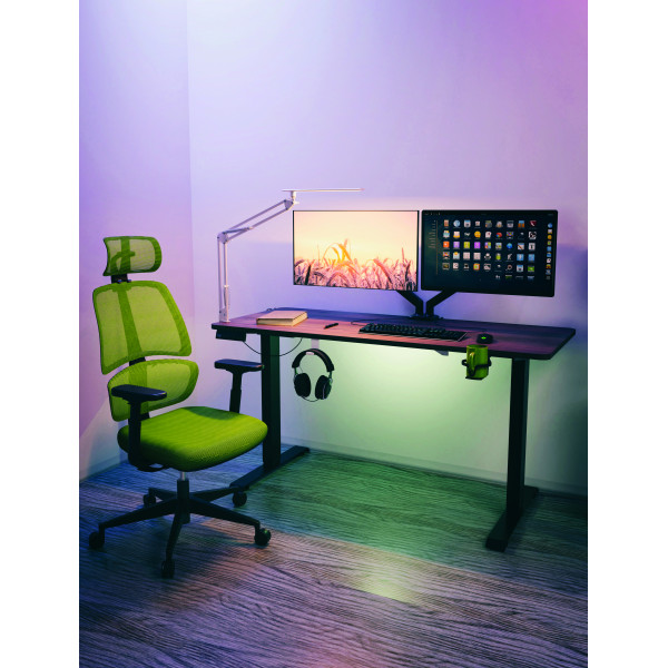 Стіл Mealux PowerDesk Lite XL Walnut (арт. EVO-202 Lite Walnut/B) - стільниця волоський горіх / ніжки чорні (коробок 2 шт.)