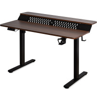 Стіл з електрорегулюванням висоти Mealux EVO-262 Walnut (арт. ЕVО-262 Walnut/B) - стільниця горіх / ніжки чорні (коробок 1 шт.)