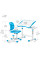 Комплект Evo-kids (стіл+стілець) Evo-03 Ergo Blue (арт. Evo-03 Ergo BL) - стільниця біла / колір пластику блакитний (коробок-1 шт.)