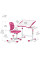 Комплект Evo-kids (стіл+стілець) Evo-03 Ergo Pink (арт. Evo-03 Ergo PN) - стільниця біла / колір пластику рожевий (коробок-1 шт.)