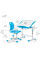 Комплект Evo-kids (стіл+стілець) Evo-05 Ergo Blue (арт. Evo-05 Ergo BL) - стільниця біла / колір пластику блакитний (коробок-1 шт.)