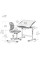 Комплект Evo-kids (стіл+стілець) Evo-05 Ergo Grey (арт. Evo-05 Ergo G) - стільниця біла / колір пластику сірий (коробок-1 шт.)