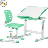 Комплект Evo-kids (стіл+стілець) Evo-05 Ergo Green (арт. Evo-05 Ergo Z) - стільниця біла / колір пластика зелений (коробок-1 шт.)