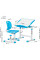 Комплект Evo-kids (стіл+стілець) Evo-06 Ergo Blue (арт. Evo-06 Ergo BL) - стільниця біла / колір пластика блакитний (коробок-1 шт.)