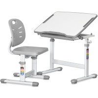 Комплект Evo-kids (стіл+стілець) Evo-06 Ergo Grey (арт. Evo-06 Ergo G) - стільниця біла / колір пластика сірий (коробок-1 шт.)