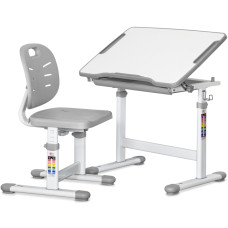 Комплект Evo-kids (стіл+стілець) Evo-06 Ergo Grey (арт. Evo-06 Ergo G) - стільниця біла / колір пластика сірий (коробок-1 шт.)
