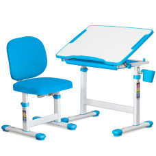 Комплект Evo-kids (стіл+стілець) Evo-06 Plus Blue (арт. Evo-06 Plus BL) - стільниця біла / колір пластика блакитний (коробок-1 шт.)