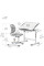Комплект Evo-kids (стол+стул) Evo-06 Plus Grey (арт. Evo-06 Plus G) - столешница белая / цвет пластика серый (коробок-1 шт.)