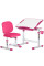 Комплект Evo-kids (стіл+стілець) Evo-06 Plus Pink (арт. Evo-06 Plus PN) - стільниця біла / колір пластика рожевий (коробок-1 шт.)