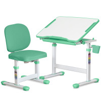 Комплект Evo-kids (стіл+стілець) Evo-06 Plus Green (арт. Evo-06 Plus Z) - стільниця біла / колір пластика зелений (коробок-1 шт.)