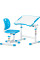 Комплект Evo-kids (стіл+стіл) Evo-07 Ergo Blue (арт. Evo-07 Ergo BL) - стільниця біла / колір пластику блакитний (коробок-1 шт.)