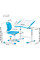 Комплект Evo-kids (стіл+стіл) Evo-07 Ergo Blue (арт. Evo-07 Ergo BL) - стільниця біла / колір пластику блакитний (коробок-1 шт.)