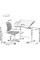 Комплект Evo-kids (стіл+стіл) Evo-07 Ergo Grey (арт. Evo-07 Ergo G) - стільниця біла / колір пластику сірий (коробок-1 шт.)
