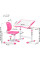 Комплект Evo-kids (стіл+стул) Evo-07 Ergo Pink (арт. Evo-07 Ergo PN) - стільниця біла / колір пластику рожевий (коробок-1 шт.)