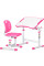 Комплект Evo-kids (стіл+стул) Evo-07 Ergo Pink (арт. Evo-07 Ergo PN) - стільниця біла / колір пластику рожевий (коробок-1 шт.)