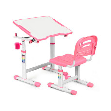 Комплект Evo-kids (стіл+стілець) Evo-07 Pink (sale) - стільниця біла / колір пластика рожевий (коробок-1 шт.)