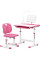Комплект Evo-kids (стілець+стіл+полиця+лампа) Evo-17 PN Ergo (арт. Evo-17 PN Ergo) (sale) - стільниця біла / колір пластику рожевий (коробок-1 шт.)