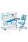 Комплект Evo-kids Evo 50 BL Blue (арт. Evo-50 BL + крісло Y-115 KBL)/(стіл+ящик+полиця+крісло)/ біла стільниця, колір пластика блакитний (коробок-5 шт.)