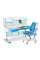 Комплект Evo-kids Evo 50 BL Blue (арт. Evo-50 BL + крісло Y-528 KBL)/(стіл+ящик+полиця+крісло)/ біла стільниця, колір пластика блакитний (коробок-5 шт.)