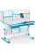 Дитячий стіл Evo-kids (стіл+ящик+полиця) Evo-50 BL (Blue) - стільниця біла / колір пластика блакитний (коробок-4 шт.)