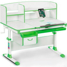 Дитячий стіл Evo-kids (стіл+ящик+полиця) Evo-50 Z (Green) - стільниця біла / колір пластика зелений (коробок-4 шт.)