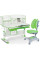 Комплект Evo-kids Evo 50 Z Green (арт. Evo-50 Z + крісло Y-115 KZ) /(стіл+ящик+полиця+крісло)/ біла стільниця, колір пластика зелений (коробок-5 шт.)