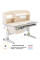 Дитячий стіл ErgoKids Romana MG Multicolor (арт. Evo-70 MG/MC) - стільниця клен / накладки на ніжках сірі (коробок-2 шт.)
