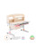 Дитячий стіл ErgoKids Romana MG Multicolor (арт. Evo-70 MG/MC) - стільниця клен / накладки на ніжках сірі (коробок-2 шт.)