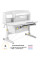 Детский стол ErgoKids Romana W Multicolor (арт. Evo-70 W/MC) - столешница белая / накладки на ножках серые (коробок-2 шт.)