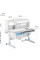 Детский стол ErgoKids Romana W Multicolor (арт. Evo-70 W/MC) - столешница белая / накладки на ножках серые (коробок-2 шт.)