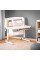 Детский стол ErgoKids Romana W Multicolor (арт. Evo-70 W/MC) - столешница белая / накладки на ножках серые (коробок-2 шт.)